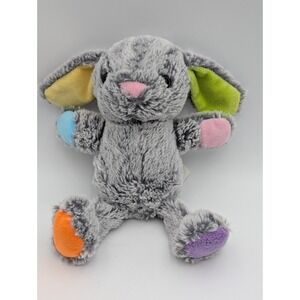 Inter American Products Gray Rabbit Plush Bunny 12 Inch Frosted Multicolor Ears